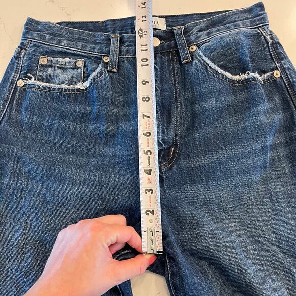 Pistola Cassie Crop Super High Rise Straight Distressed Jeans‎ size 27 - Picture 10 of 12